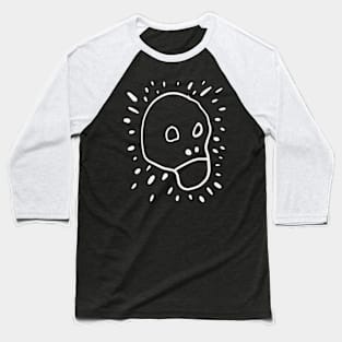 Minimal Monkey Ape Face Baseball T-Shirt